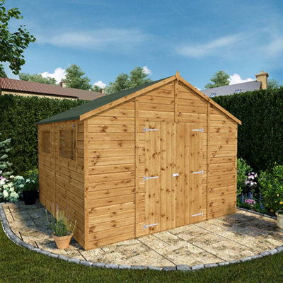 Mercia 10X10 Ft Apex Wooden Workshop With Double Door