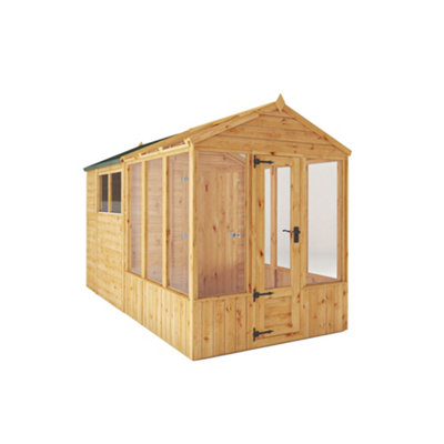 Mercia Woodsman 12X6 Apex Greenhouse Combi Shed - Assembly Required