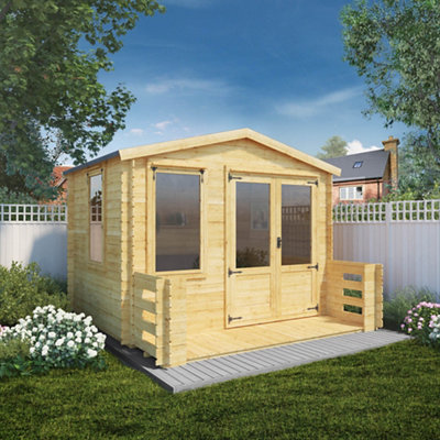 Mercia 11X11 Ft Apex Wooden Cabin With Double Door