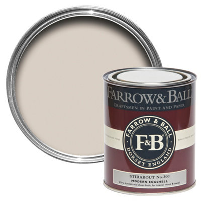 Farrow & Ball Modern Stirabout No.300 Eggshell Paint, 750Ml