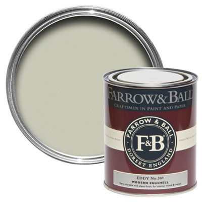 Farrow & Ball Modern Eddy No.301 Eggshell Paint, 750Ml