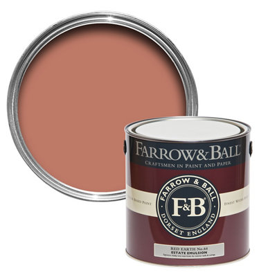 Farrow & Ball Estate Red Earth No.64 Matt Wall & Ceiling Emulsion Paint, 2.5L