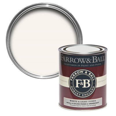 Farrow & Ball Wall & Ceiling White & Light Tones Matt Primer & Undercoat, 750Ml Tin