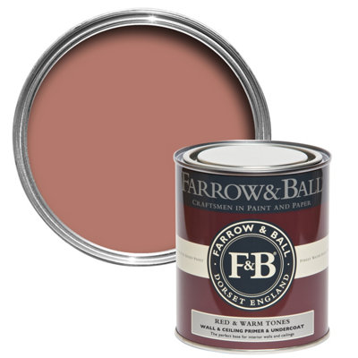 Farrow & Ball Wall & Ceiling Red & Warm Tones Matt Primer & Undercoat, 750Ml Tin