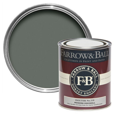 Farrow & Ball Modern Douter No.318 Eggshell Metal & Wood Paint, 750Ml