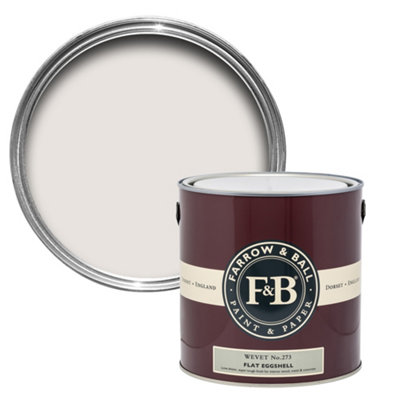 Farrow & Ball Wevet No.273 Flat Eggshell Topcoat Paint, 2.5L Tin