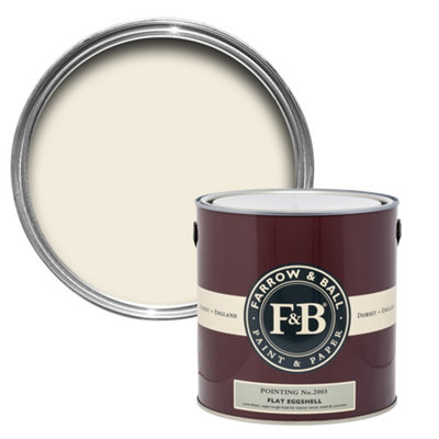 Farrow & Ball Pointing No.2003 Flat Eggshell Topcoat Paint, 2.5L Tin