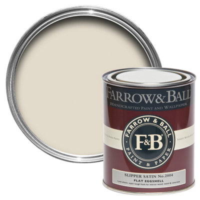 Farrow & Ball Slipper No.2004 Flat Eggshell Topcoat Paint, 750Ml Tin