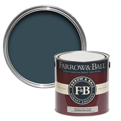 Farrow & Ball Modern Hague Blue No.30 Matt Emulsion Paint, 2.5L