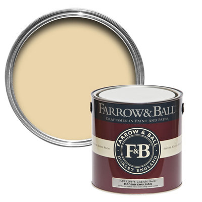 Farrow & Ball Modern Farrow's Cream No.67 Matt Wall & Ceiling Emulsion Paint, 2.5L