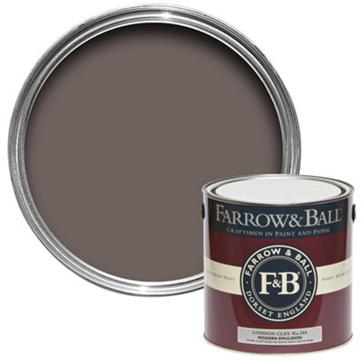 Farrow & Ball London Clay No.244 Modern Matt Emulsion Paint, 2.5L