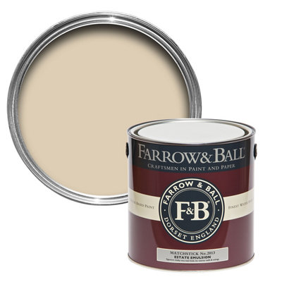Farrow & Ball Estate Matchstick No.2013 Matt Emulsion Paint, 2.5L