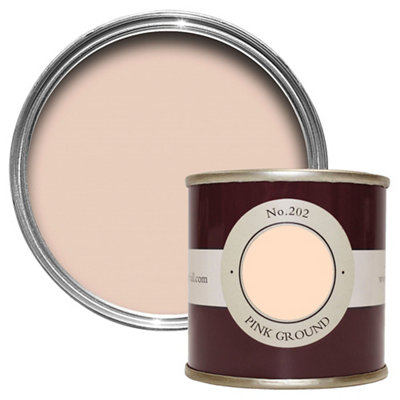 Farrow & Ball Estate Pink Ground No.202 Matt Wall & Ceiling Emulsion Paint, 100Ml Tester Pot