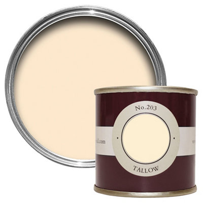 Farrow & Ball Estate Tallow No.203 Wall & Ceiling Emulsion Paint, 100Ml Tester Pot