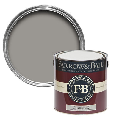 Farrow & Ball Worsted Estate Matt Emulsion Paint, 2.5L