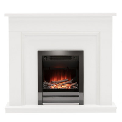 Be Modern Chelford White Inset Electric Fire Suite