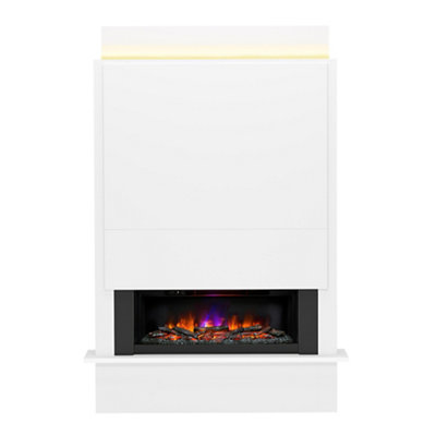 Be Modern Hanthorpe White Inset Electric Fire Suite