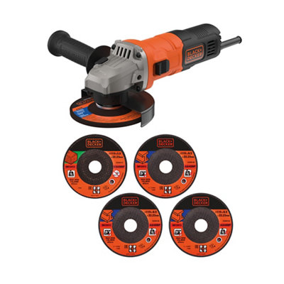 Black+Decker 710W 230V 115Mm Corded Angle Grinder - Beg010a5 - Refurbished