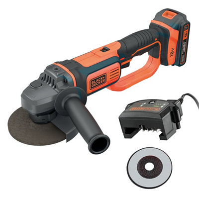Black+Decker 18V Li-Ion 125Mm Cordless Angle Grinder X 2Ah) Bcg720d13-Gb - Refurbished