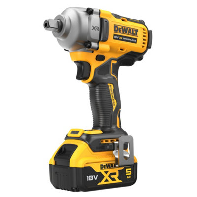 Dewalt 18V Li-Ion Brushed Cordless Impact Wrench (2 X 5Ah) - Dcf892p2t-Gb