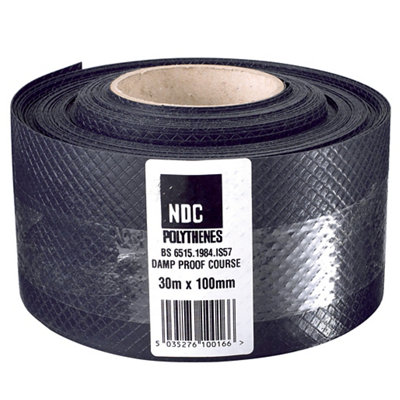 Damplas Black 500 Micron Damp Proof Course, (L)30M (W)100Mm