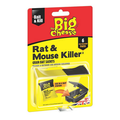 The Big Cheese Rat & Mouse Rodent Bait Pellets, Pack Of 6, 150G