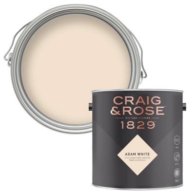 Craig & Rose 1829 Adam White Chalky Emulsion Paint, 2.51L