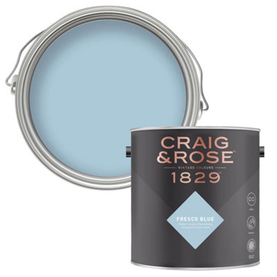 Craig & Rose 1829 Fresco Blue Chalky Emulsion Paint, 2.5L