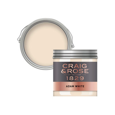 Craig & Rose 1829 Adam White Chalky Emulsion Paint, 50Ml