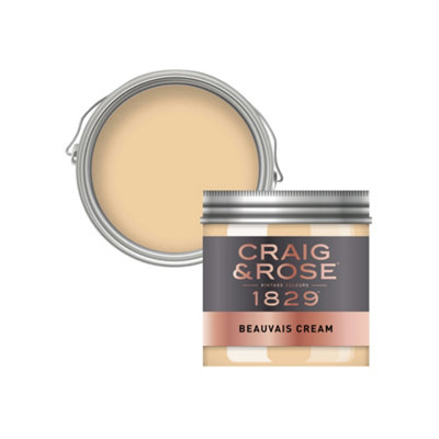 Craig & Rose 1829 Beauvais Cream Chalky Emulsion Paint, 50Ml
