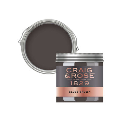 Craig & Rose 1829 Clove Brown Chalky Emulsion Paint, 50Ml