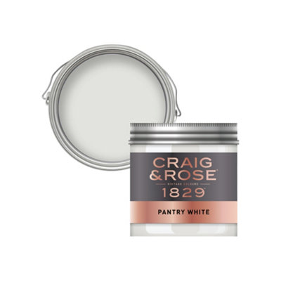 Craig & Rose 1829 Pantry White Chalky Emulsion Paint, 50Ml