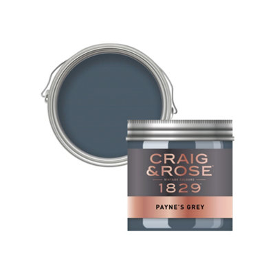 Craig & Rose 1829 Payne's Grey Chalky Emulsion Paint, 50Ml