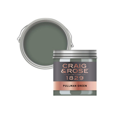 Craig & Rose 1829 Pullman Green Chalky Emulsion Paint, 50Ml