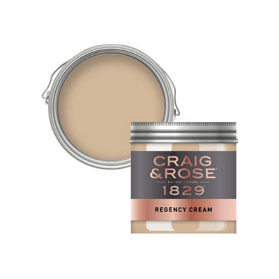 Craig & Rose 1829 Regency Cream Chalky Emulsion Paint, 50Ml