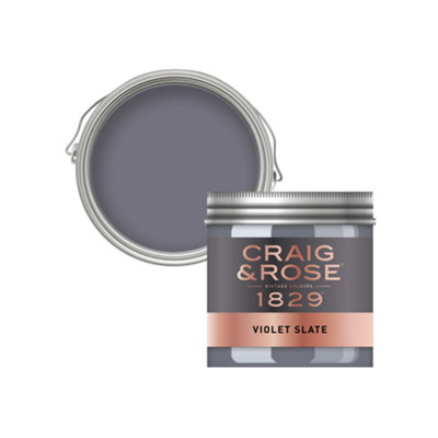 Craig & Rose 1829 Violet Slate Chalky Emulsion Paint, 50Ml
