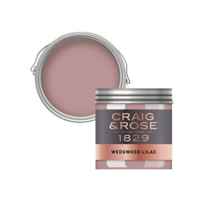 Craig & Rose 1829 Wedgwood Lilac Chalky Emulsion Paint, 50Ml