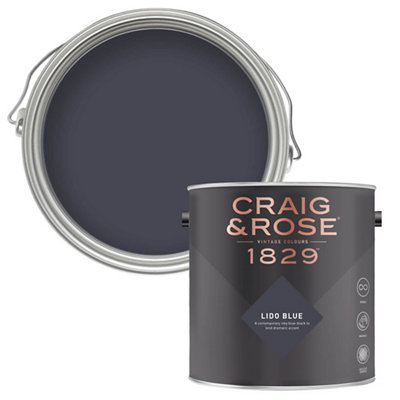 Craig & Rose 1829 Lido Blue Eggshell Wall Paint, 750Ml