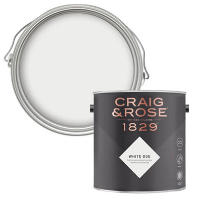 Craig & Rose 1829 White Doe Eggshell Wall Paint, 750Ml