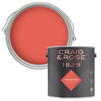 Craig & Rose 1829 Troubadour Chalky Emulsion Paint, 2.5L