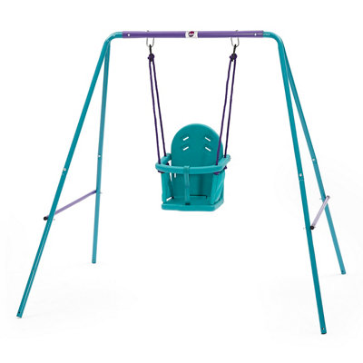 Plum Play Purple and Teal 2 in 1 Swing Set - Multi - Wilko
