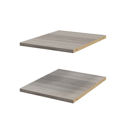 Goodhome Atomia Matt Grey Oak Effect Shelf, (L)339Mm (D)432Mm
