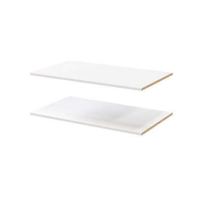 Goodhome Atomia Matt White Shelf, (L)964Mm (D)562Mm