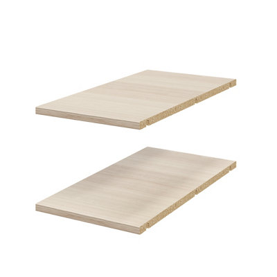 Goodhome Atomia Matt Oak Effect Corner Shelf, (L)292Mm (D)562Mm