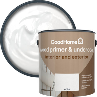 Goodhome White Multi-Surface Wood Primer & Undercoat, 2.5L
