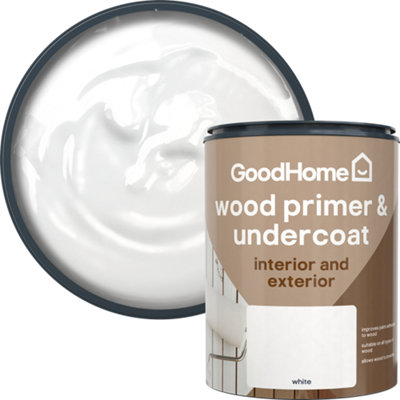 Goodhome White Multi-Surface Wood Primer & Undercoat, 750Ml