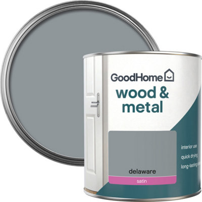 Goodhome Delaware Satin Metal & Wood Paint, 750Ml
