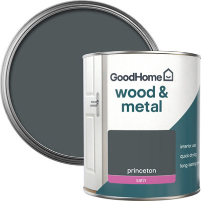 Goodhome Princeton Satin Metal & Wood Paint, 750Ml