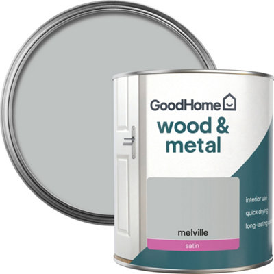 Goodhome Melville Satin Metal & Wood Paint, 750Ml