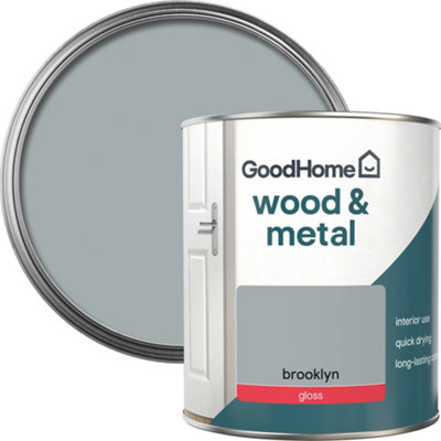 Goodhome Brooklyn Gloss Metal & Wood Paint, 750Ml